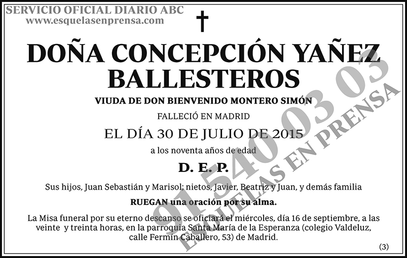 Concepción Yañez Ballesteros